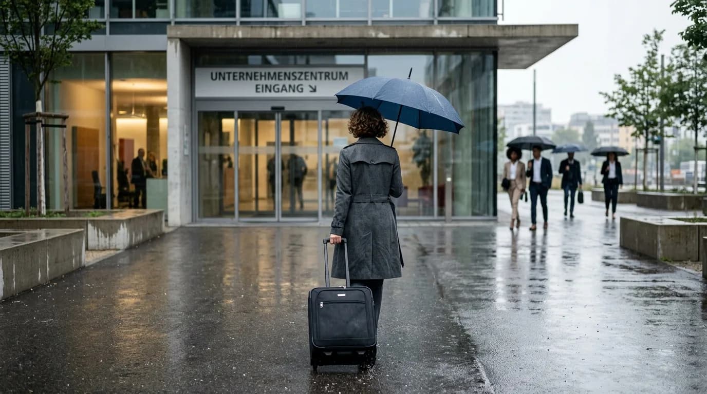 Vertriebsmitarbeiter im Kundengespräch an einem Besprechungstisch mit Unterlagen
